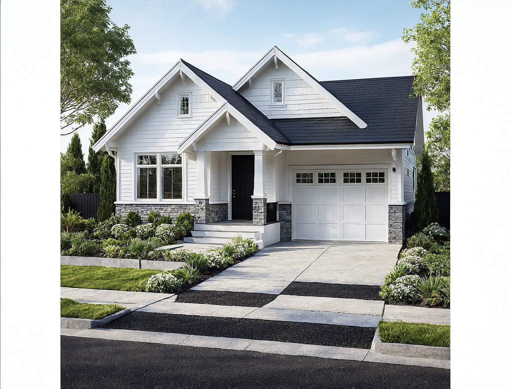 Front exterior elevation for Craftsman Plan 515-43